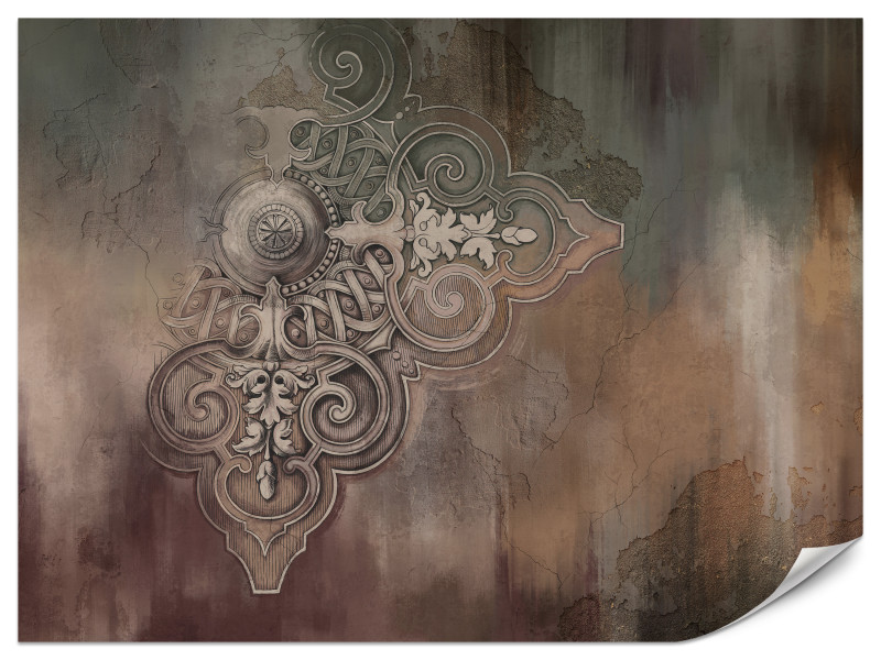 Fototapeta Ornament w stylu retro V1 300x210cm 985018