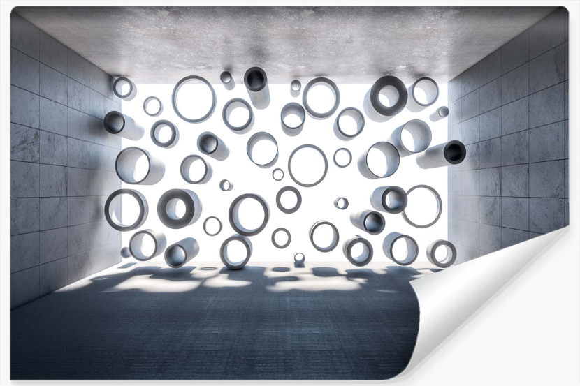 Fototapeta Ozdobna TUNELE Efekt Betonu 3D 270x180cm 268271