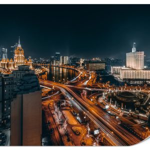 Fototapeta Panorama Moskwy nocą 250x175cm 984149