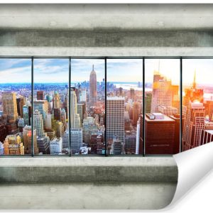 Fototapeta PANORAMA Nowego Jorku Beton 3D 270x180cm 243359