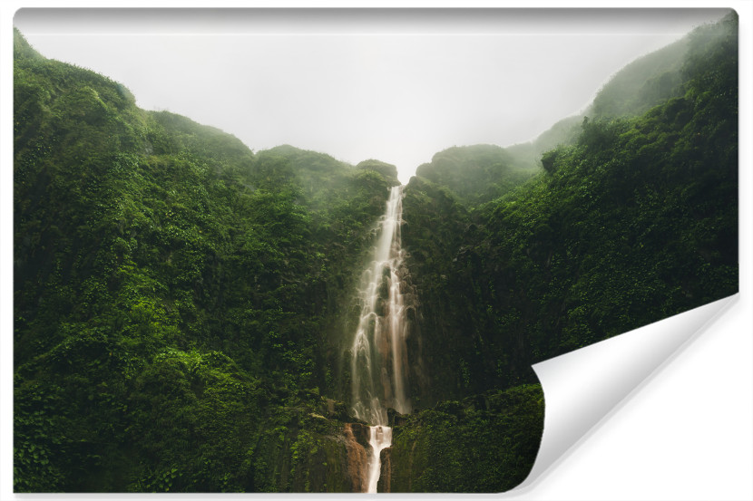 Fototapeta Panorama WODOSPAD Las Zieleń 3D 90x60cm 257817