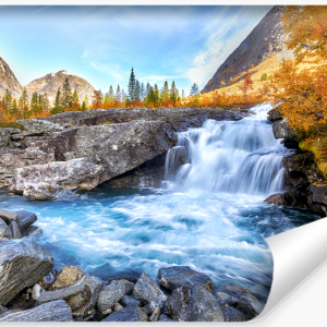 Fototapeta Pejzaż 3D WODOSPAD Jesienny Las 300x210cm 175252 Fototapeta Pejzaż 3D WODOSPAD Jesienny Las 300x210cm 175252