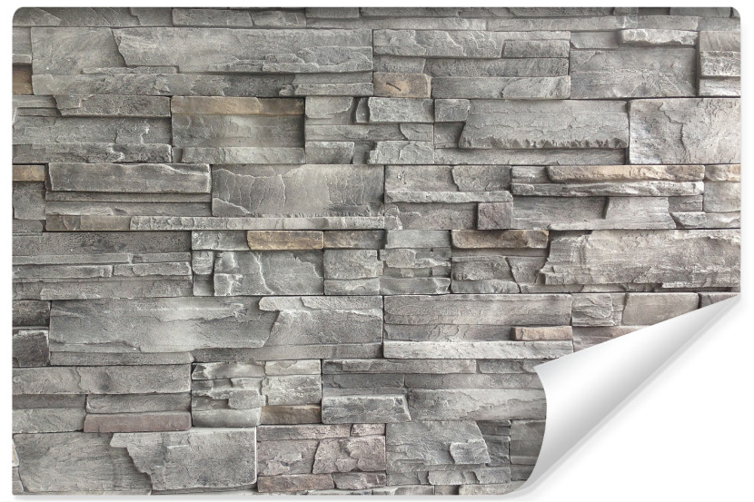 Fototapeta Ścienna Szary Kamień Łupek Efekt 3D 368x280cm 238783