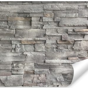 Fototapeta Ścienna Szary Kamień Łupek Efekt 3D 400x280cm 238694