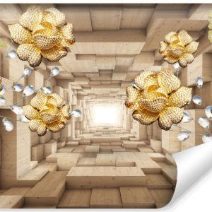 Fototapeta Ścienna TUNEL 3D Abstrakcyjne Kwiaty 135x90cm 175303 Fototapeta Ścienna TUNEL 3D Abstrakcyjne Kwiaty 135x90cm 175303