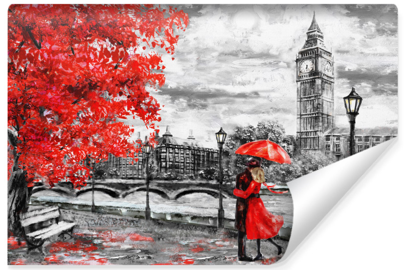 Fototapeta Ścienna Zakochani w Londynie 3D 368x280cm 240433