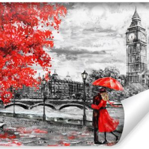 Fototapeta Ścienna Zakochani w Londynie 3D 416x254cm 240444 Fototapeta Ścienna Zakochani w Londynie 3D 416x254cm 240444