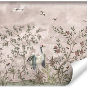 Fototapeta Ścienna Żurawie W Stylu Retro 368x254cm 172458 Fototapeta Ścienna Żurawie W Stylu Retro 368x254cm 172458