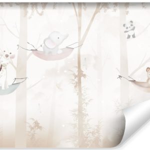 Fototapeta Ścienna Zwierzątka W Lesie Retro 254x184cm 174781 Fototapeta Ścienna Zwierzątka W Lesie Retro 254x184cm 174781