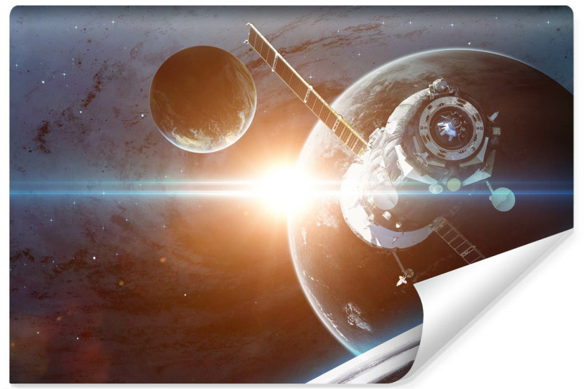 Fototapeta Sonda Kosmiczna Na Tle Planet 3D 208x146cm 226823