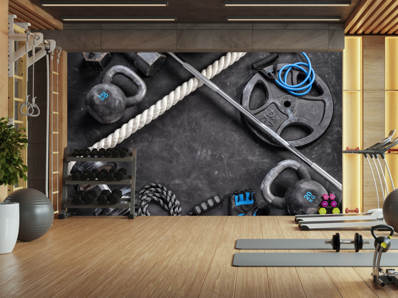 Fototapeta Sprzęt sportowy do ćwiczeń 200x140cm 986448
