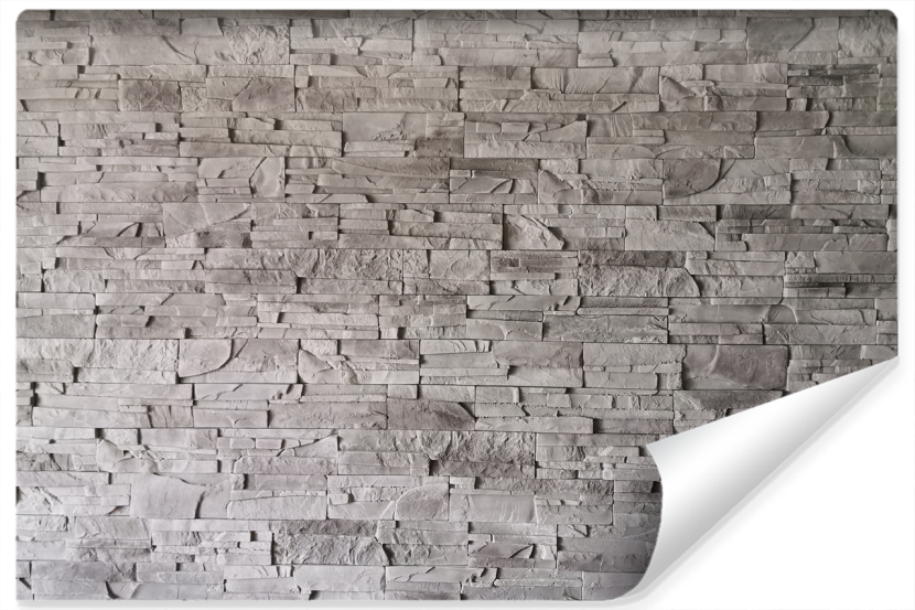 Fototapeta Szara CEGŁA Kamień Łupek 3D 254x184cm 255126