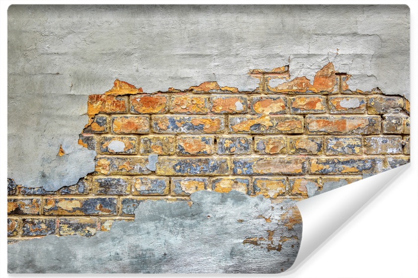 Fototapeta Szary MUR Modna Cegła 3D 208x146cm 257367