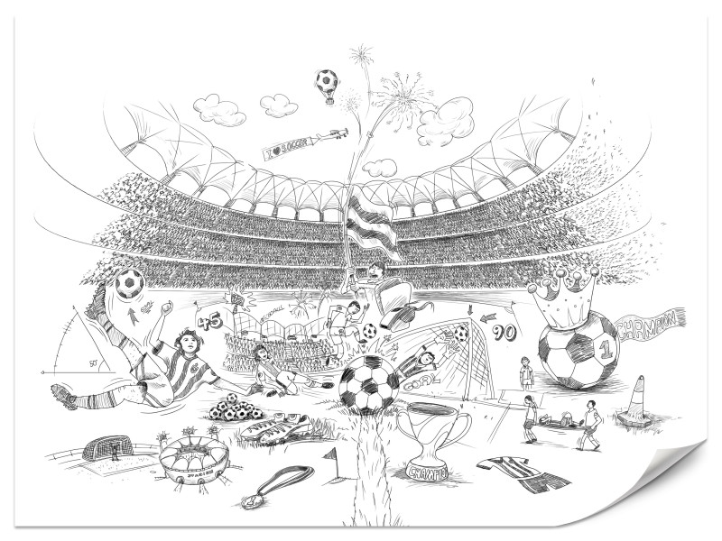 Fototapeta Szkicowany stadion 100x70cm 988306