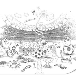 Fototapeta Szkicowany stadion 300x210cm 988220 Fototapeta Szkicowany stadion 300x210cm 988220
