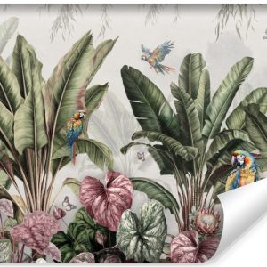 Fototapeta TROPIKALNA Dżungla Ptaki Liście 315x210cm 227489