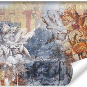 Fototapeta Tropikalne Kwiaty Na Betonie 450x300cm 310987
