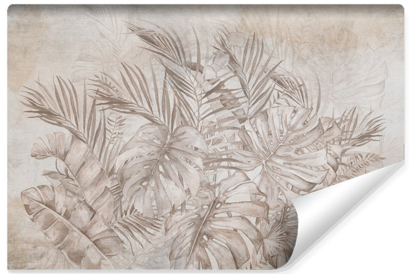 Fototapeta Tropikalne Liście W Stylu Vintage 90x60cm 218397