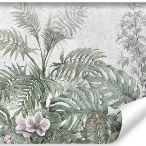 Fototapeta Tropikalne ROŚLINY Beton Mur 3D 270x180cm 256580 Fototapeta Tropikalne ROŚLINY Beton Mur 3D 270x180cm 256580