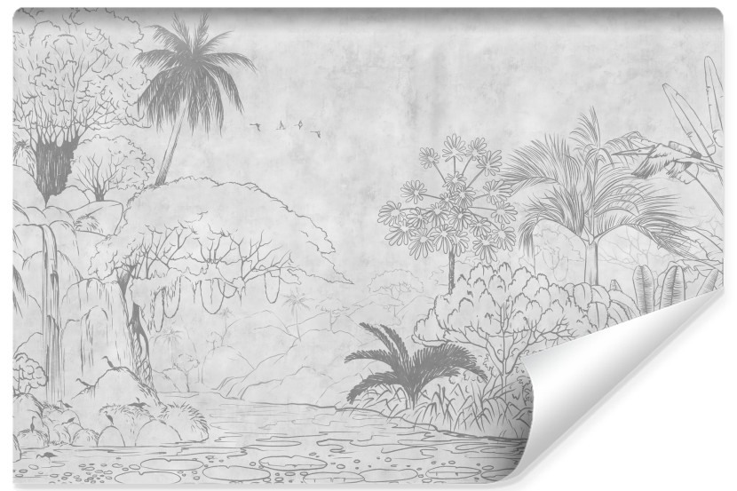 Fototapeta Tropikalny Abstrakcyjny Krajobraz 368x254cm 165984