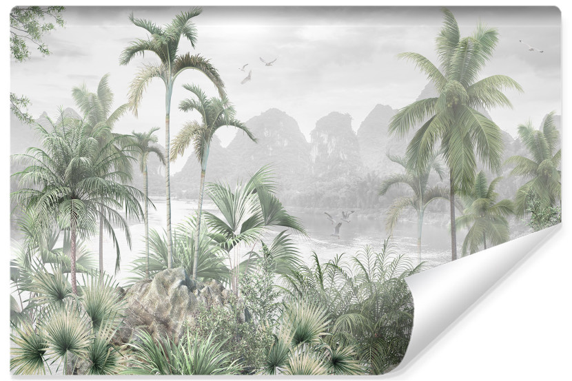 Fototapeta Tropikalny PEJZAŻ Palmy Natura 416x254cm 240431