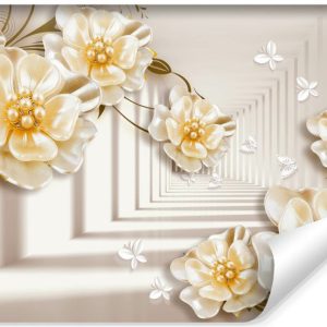 Fototapeta Tunel z kwiatami i motylami 368x254cm 227186 Fototapeta Tunel z kwiatami i motylami 368x254cm 227186