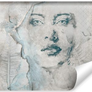 Fototapeta Twarz Kobiety Na Betonie 180x120cm 323775