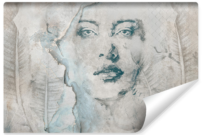 Fototapeta Twarz Kobiety Na Betonie 368x280cm 323709