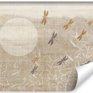 Fototapeta Ważki Nad Trzcinami W Stylu Vintage 270x180cm 311436