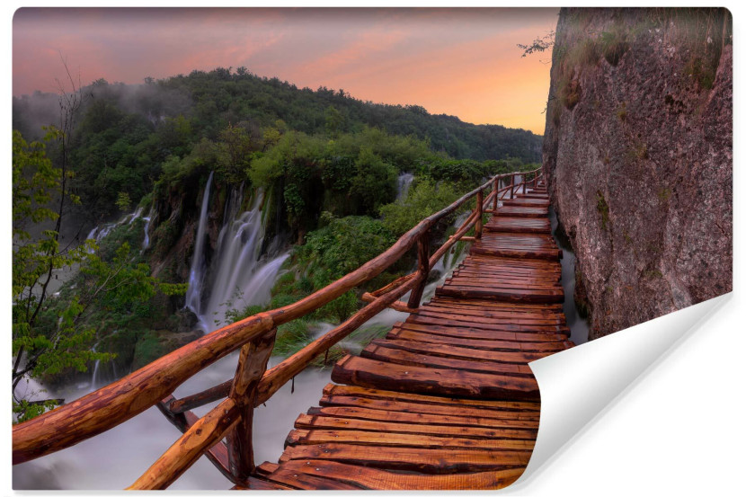 Fototapeta Widok Na Chorwackie Wodospady 3D 104x70.5cm 225343
