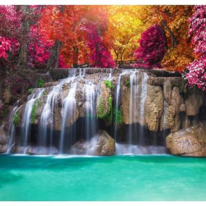 Fototapeta Wodospad 3D Las Natura Do Salonu Tapeta 400X280 267291
