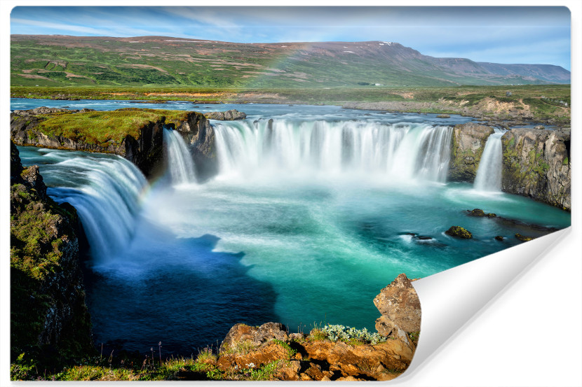 Fototapeta Wodospad GODAFOSS Pejzaż 3D 312x219cm 261938