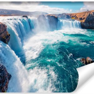 Fototapeta Wodospad ISLANDIA Klif Niebo 3D 90x60cm 257672 Fototapeta Wodospad ISLANDIA Klif Niebo 3D 90x60cm 257672