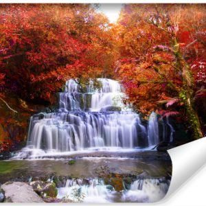 Fototapeta Wodospad W Jesiennym Lesie 3D 300x210cm 261922 Fototapeta Wodospad W Jesiennym Lesie 3D 300x210cm 261922
