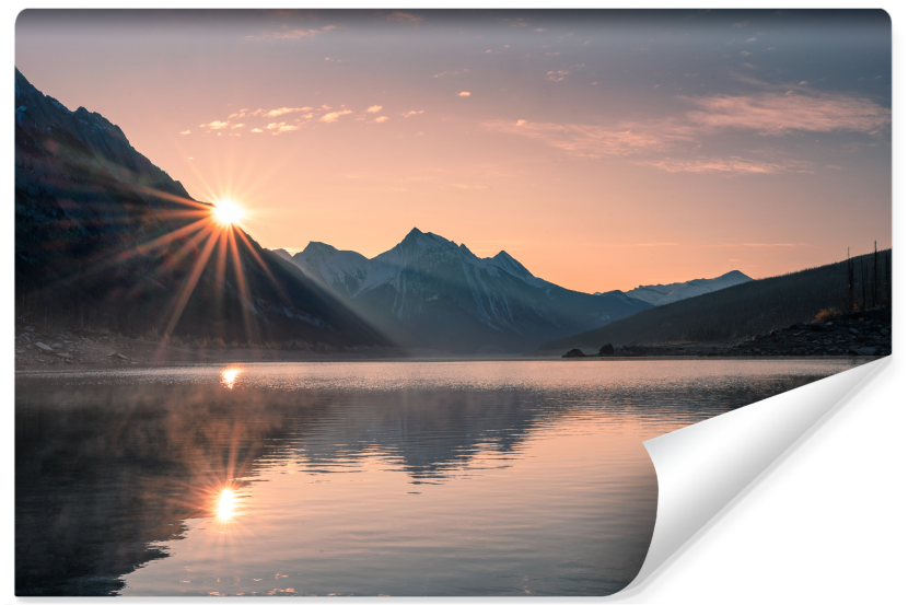 Fototapeta Wschód Słońca GÓRY Krajobraz 3D 208x146cm 238712