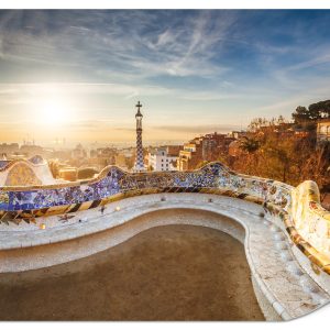 Fototapeta Wschód słońca nad Barceloną 500x350cm 984299 Fototapeta Wschód słońca nad Barceloną 500x350cm 984299