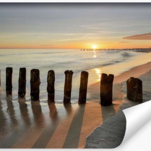 Fototapeta Wschód Słońca Plaża Morze 3D 368x280cm 257450 Fototapeta Wschód Słońca Plaża Morze 3D 368x280cm 257450