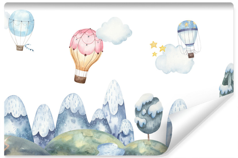 Fototapeta Wzgórza BALONY Śnieg Bajka Zima 270x180cm 263790