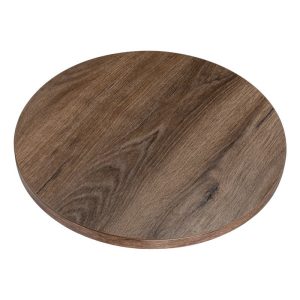 KOLM Blat laminowany dąb czekoladowy okrągły fi 50 cm do stołu, stolika 729645