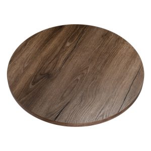 KOLM Blat laminowany dąb czekoladowy okrągły fi 68 cm do stołu, stolika 729674