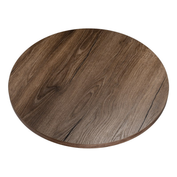 KOLM Blat laminowany dąb czekoladowy okrągły fi 68 cm do stołu, stolika 729674