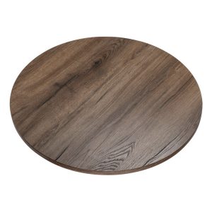 KOLM Blat laminowany dąb czekoladowy okrągły fi 90 cm do stołu, stolika 729673