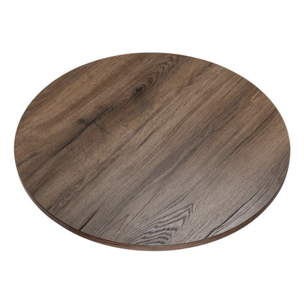 KOLM Blat laminowany dąb czekoladowy okrągły fi 90 cm do stołu, stolika 729673