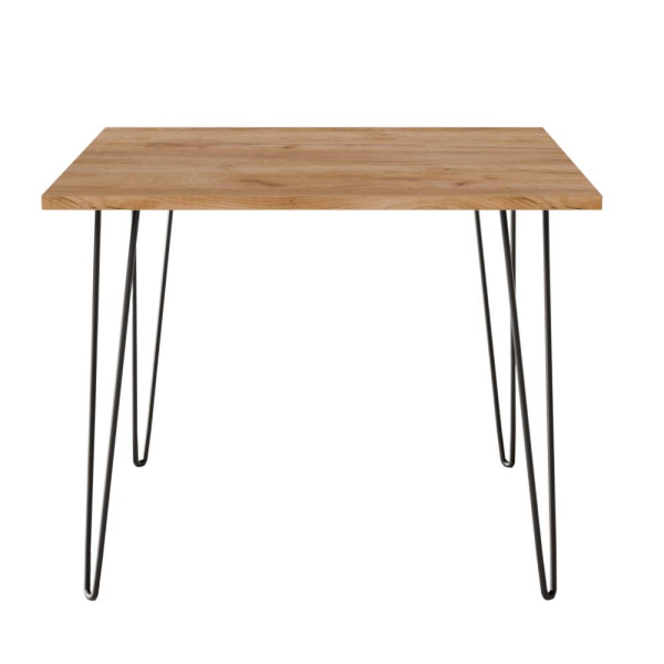 KOLM Stół HAIRPIN 90 x 90 cm do kuchni, salonu, jadalni Dąb Craft 729719