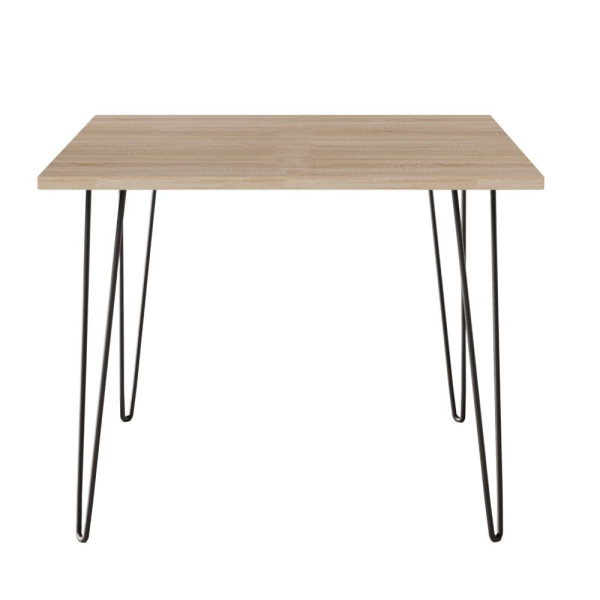 KOLM Stół HAIRPIN 90 x 90 cm do kuchni, salonu, jadalni Dąb Sonoma 729711