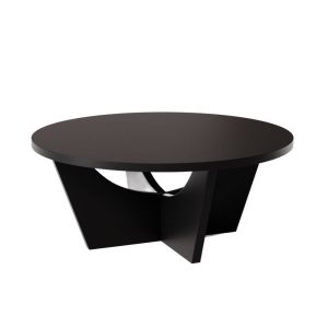 KOLM Stolik kawowy okrągły TORI Ø90 cm Czarny 729622 KOLM Stolik kawowy okrągły TORI Ø90 cm Czarny 729622