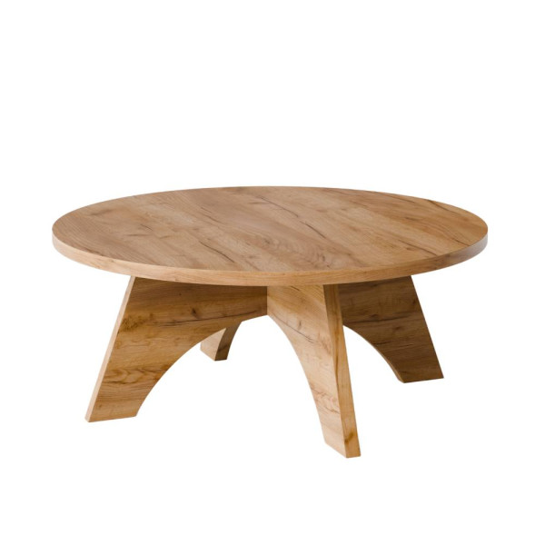 KOLM Stolik kawowy okrągły YUKO Ø90 cm Dąb Craft 729630