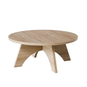 KOLM Stolik kawowy okrągły YUKO Ø90 cm Dąb Sonoma 729629 KOLM Stolik kawowy okrągły YUKO Ø90 cm Dąb Sonoma 729629