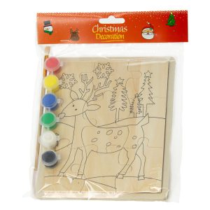 Kolorowanka obrazek do malowania 15X20 Cm świąteczny Renifer 691814
