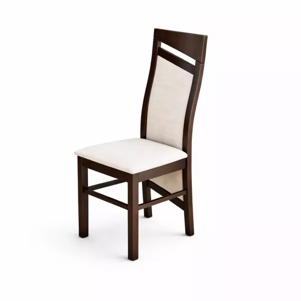 Komfortowe krzesło jadalniane A54 z drewna tapicerowane wiele kolorów 1057424